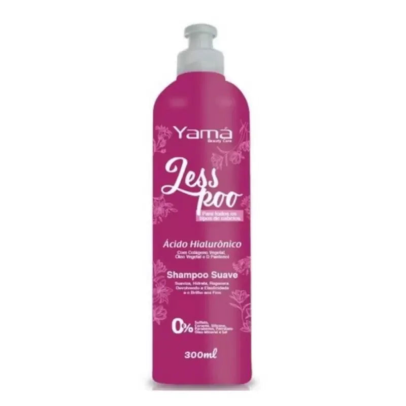 Yamá Beauty Care Less Poo Yamasterol Shampoo com Ácido Hialurônico 300ml - Ilha dos cosméticos