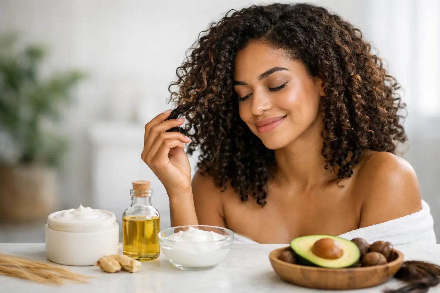 Hidratação nutrição reconstrução para cacheados