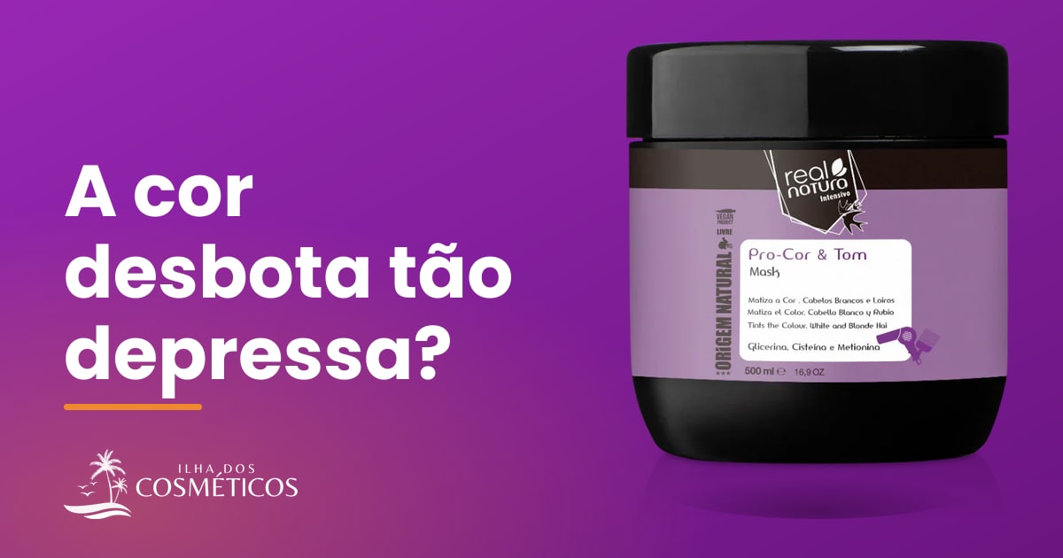 Real Natura Pro-Cor E Tom Matizante Máscara Sem Sal 500ml, Real Natura