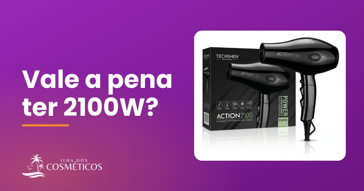 Techshen Professional Action 2100 Secador de Cabelo Profissional 2100W, Techshen Professional