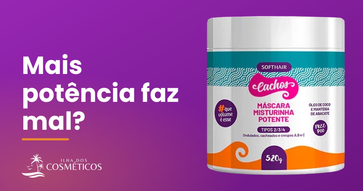 Soft Hair Máscara Misturinha Potente Cachos Tipo 2/3/4 520g, Soft Hair