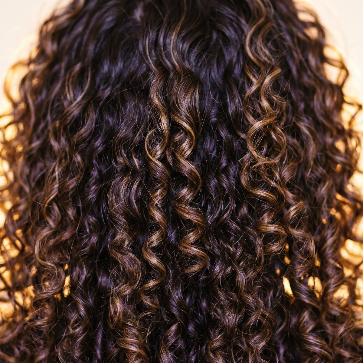 Textura de cabelo encaracolado