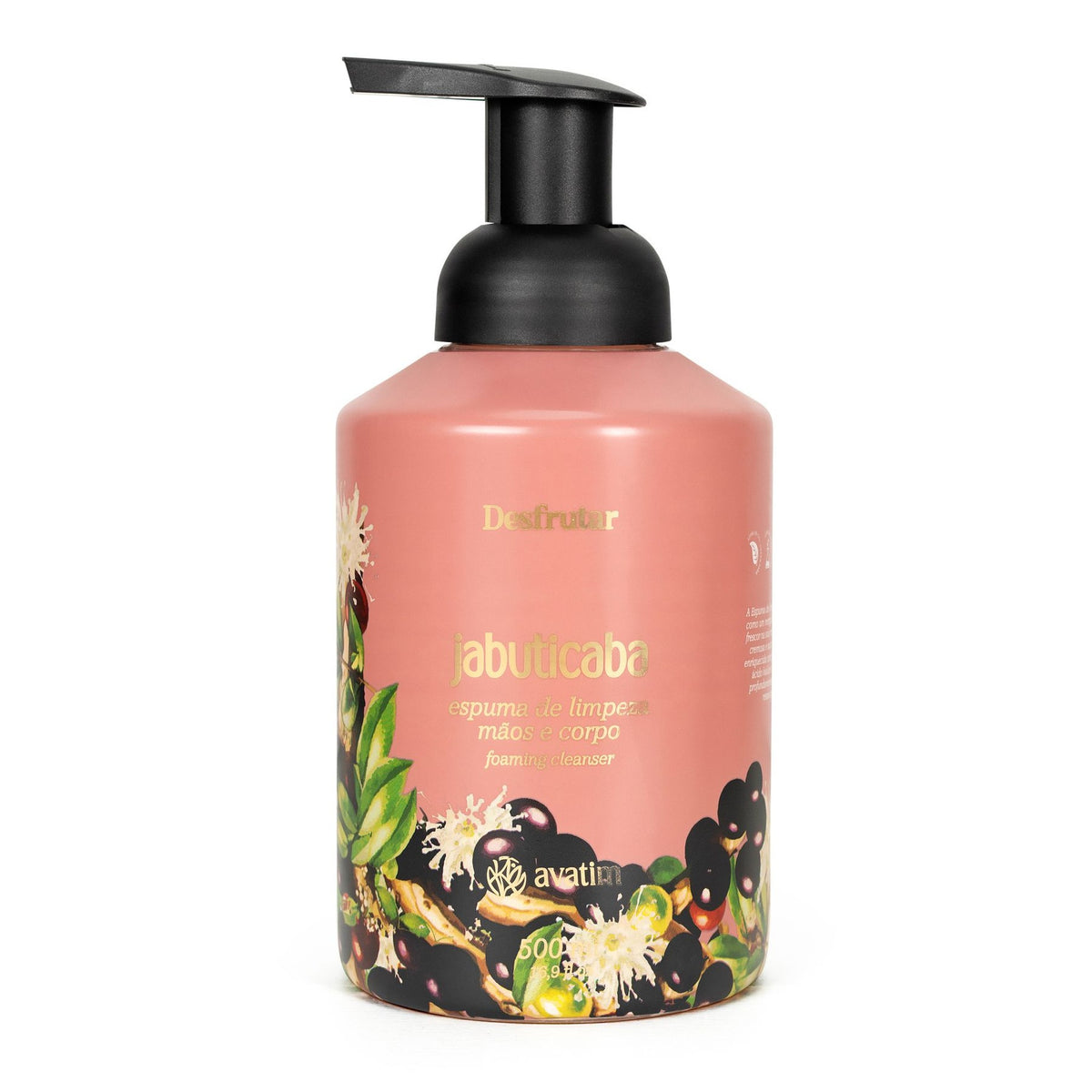 Avatim Espuma de Limpeza Mãos e Corpo Jabuticaba 500ml Desfrutar
