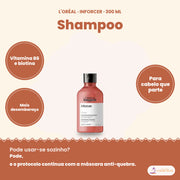 L'Oréal Professionnel Inforcer shampoo anti-quebra e reforço capilar 300 ml, com vitamina B6 e biotina