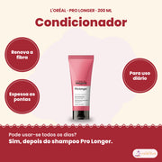 L'Oréal Professionnel Pro Longer condicionador fortalecedor 200 ml, renova a fibra e espessa as pontas