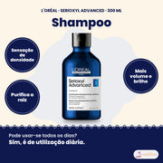 L'Oréal Professionnel Serioxyl Advanced shampoo densificante cabelo fino 300 ml, com magnésio