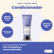 L'Oréal Professionnel Blondifier condicionador desembaraçante 200 ml, para cabelo louro, com extrato de açaí