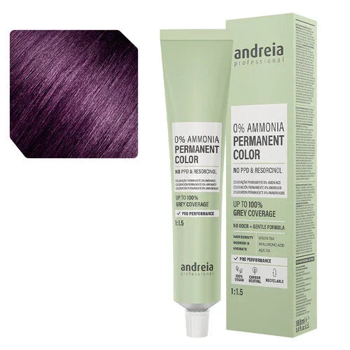 Andreia Coloração Permanente 0% Amoníaco 5.22 Castanho Claro Violeta - Ilha dos cosméticos