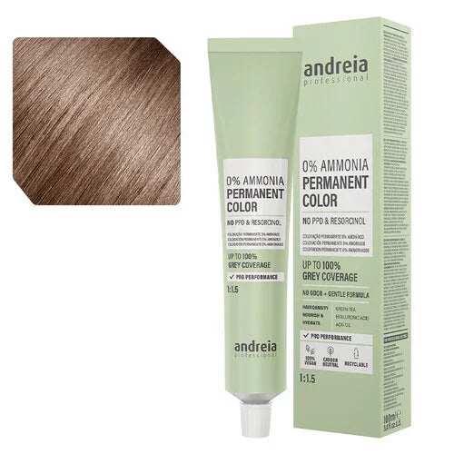 Andreia Coloração Permanente 0% Amoníaco 7.32 Louro Iridiscente Dourado - Ilha dos cosméticos