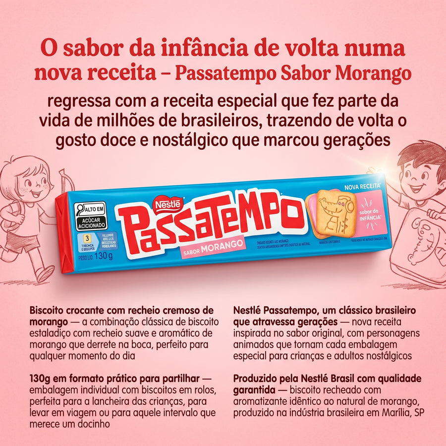 Nestlé Passatempo Sabor Morango 130g
