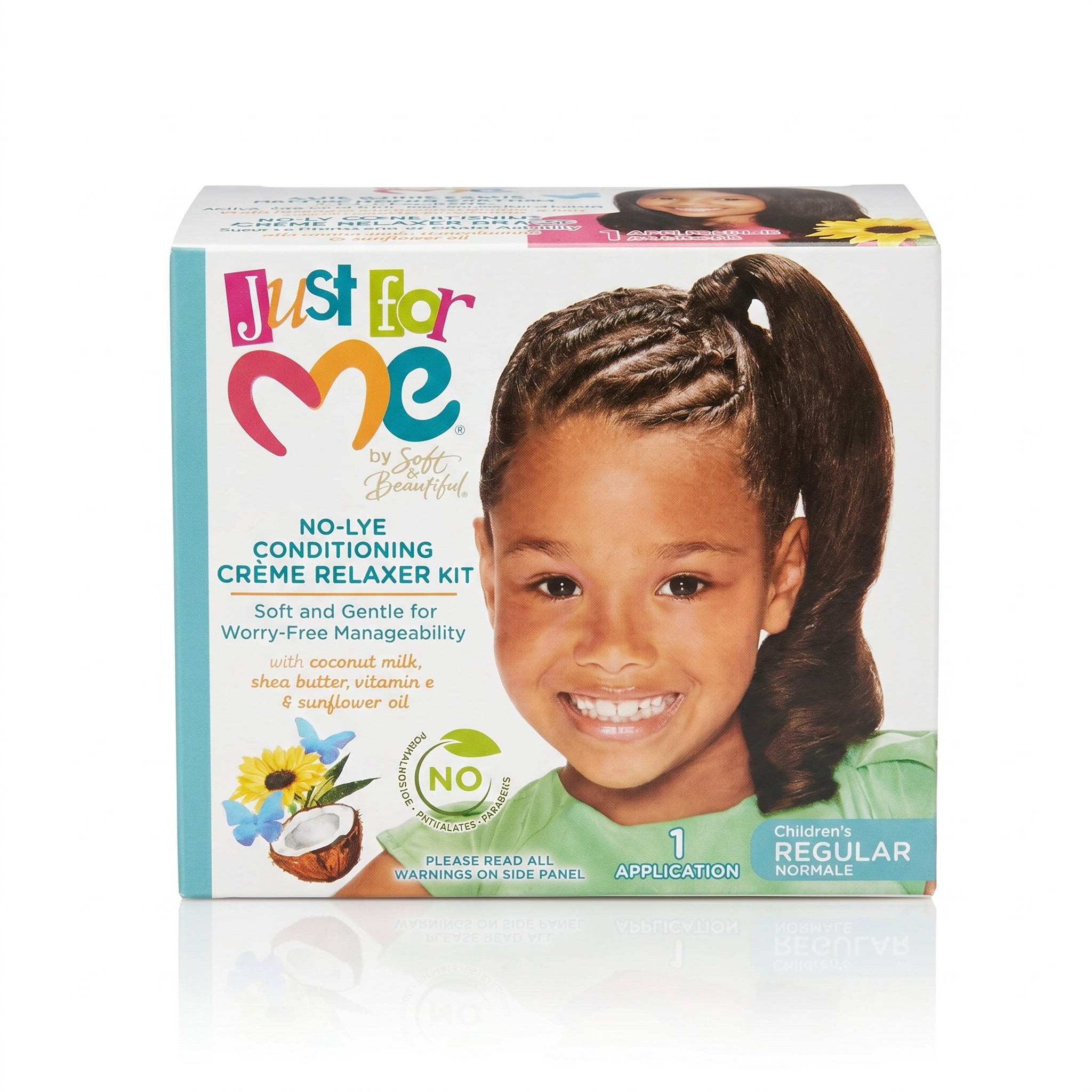 Just for Me Pack Relaxante Sem Soda Conditioning Crème Relaxer Kit Regular — 1 Aplicação