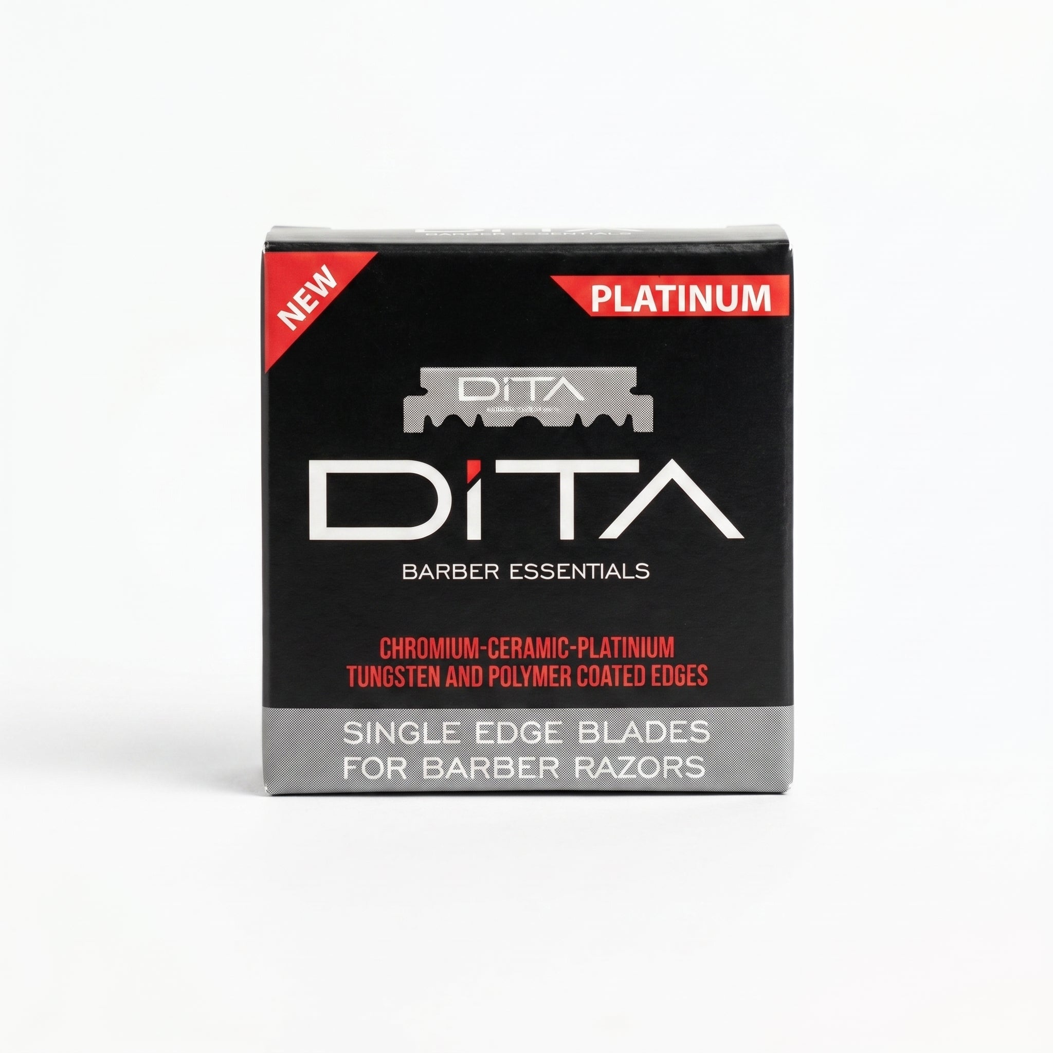 DiTA Barber Essentials Platinum Lâminas Single Edge para Navalha de Barbeiro 100 unidades
