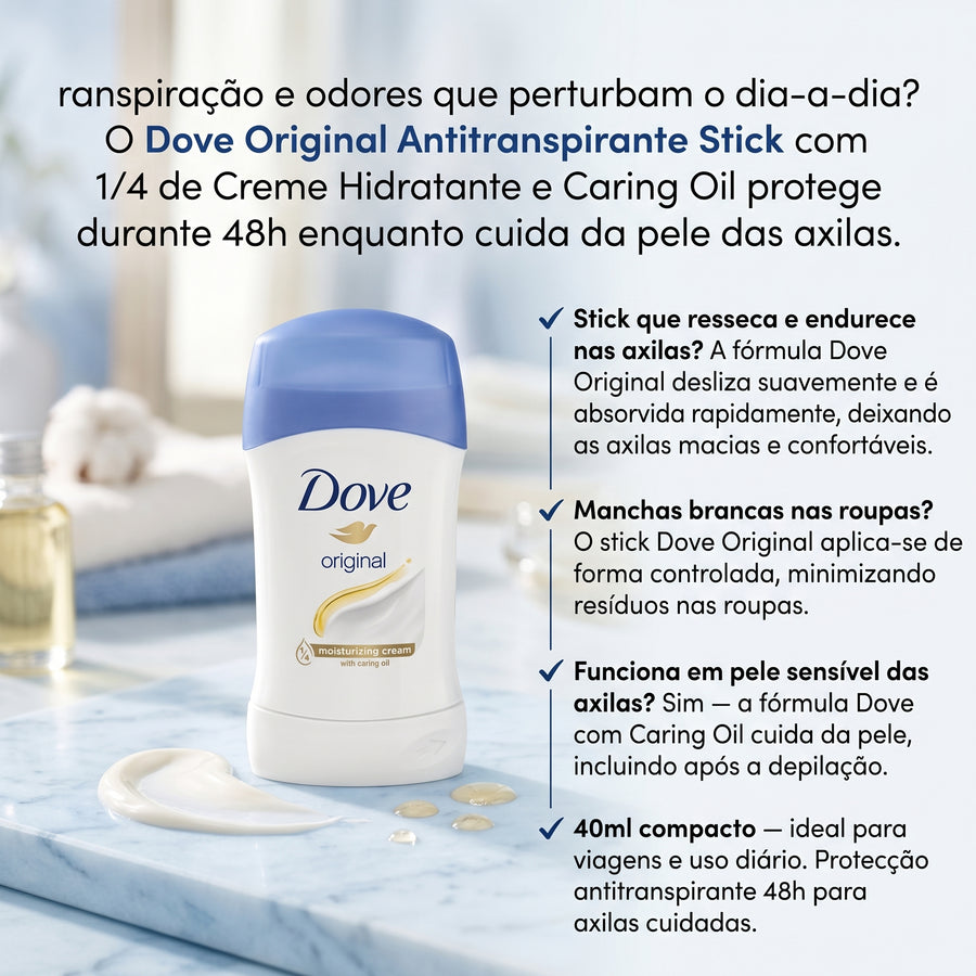 Dove Original Antitranspirante Stick 48h 40ml