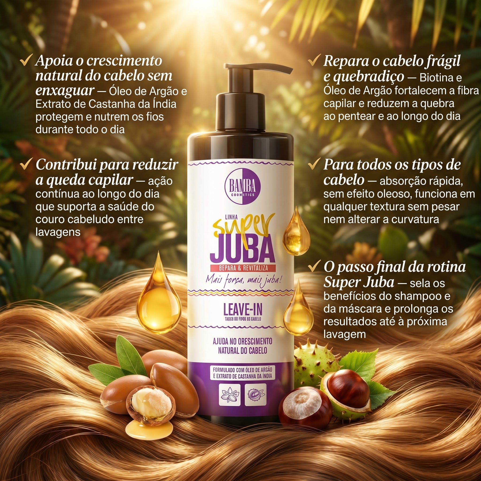 Bamba Super Juba Leave-In Repara & Revitaliza 500ml