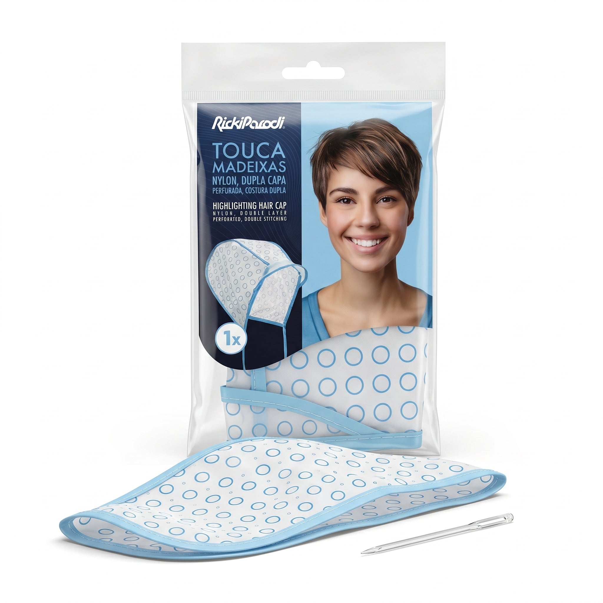 RickiParodi Touca Madeixas Nylon Dupla Capa Perfurada