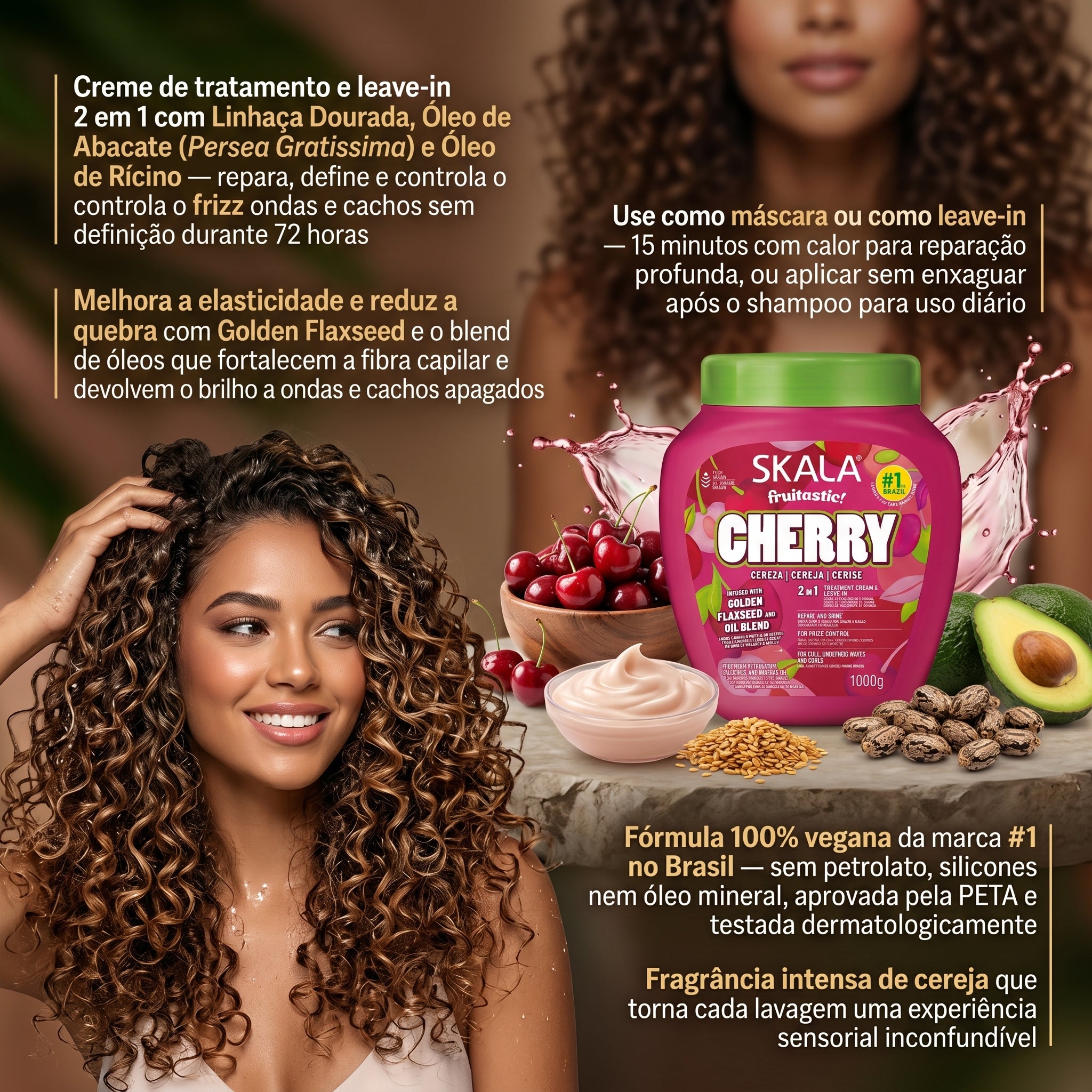Skala Fruitastic Cherry Creme de Tratamento & Leave-in 1000g
