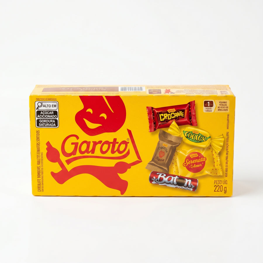 Garoto Caixa Sortida Chocolates Bombons Tabletes e Wafers 220g
