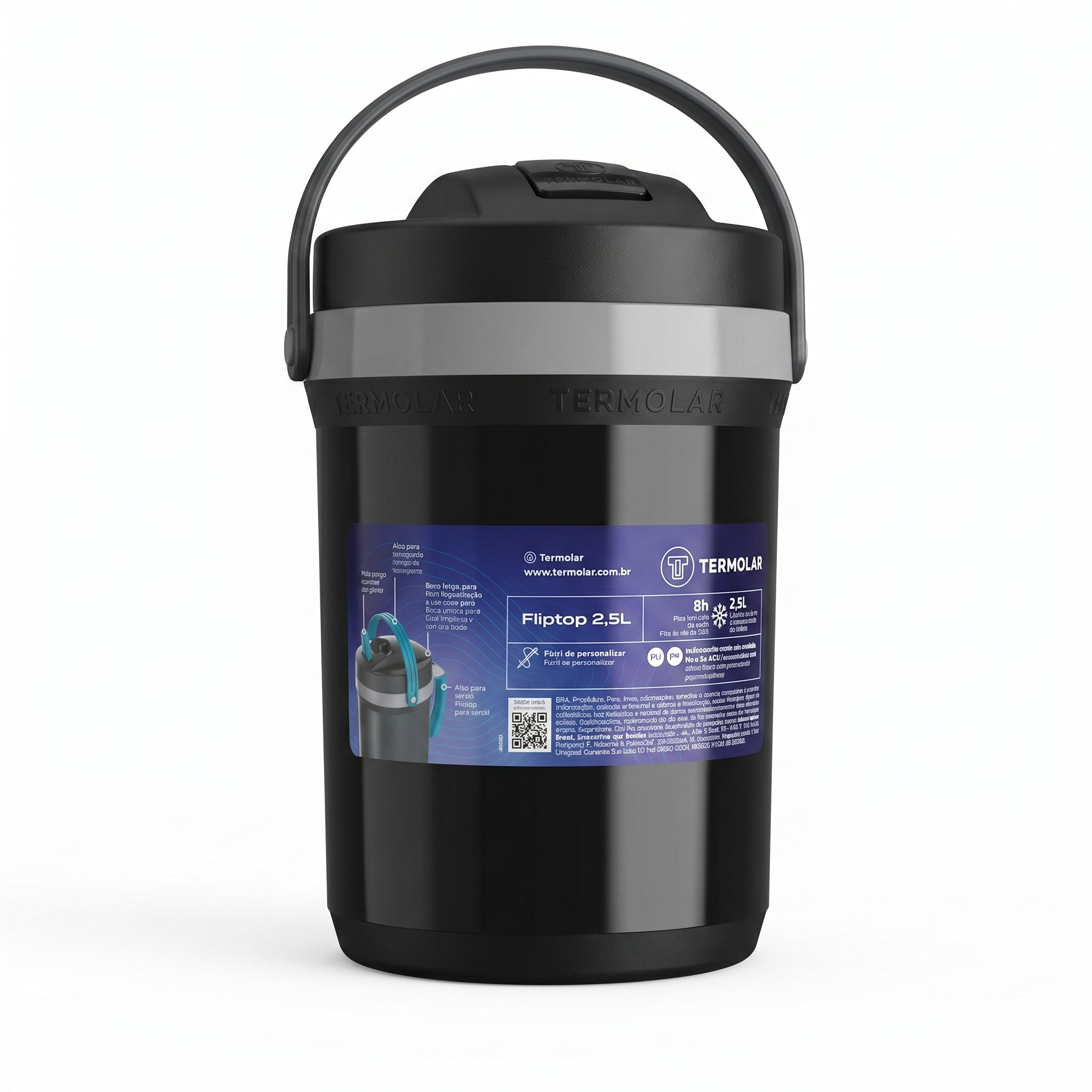 Termolar Fliptop Garrafa Térmica Boca Larga 2,5L