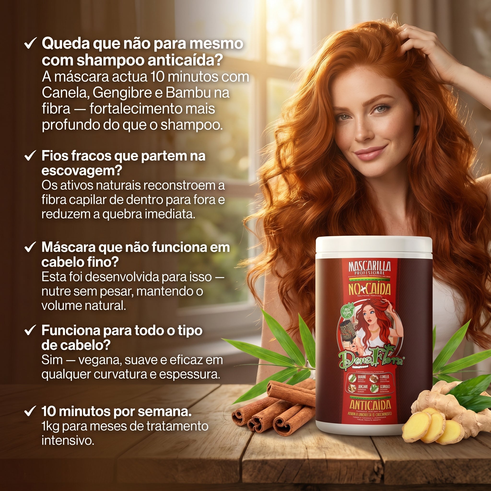 Dona Flora Não+Queda Máscara Anti-Queda & Crescimento 1kg