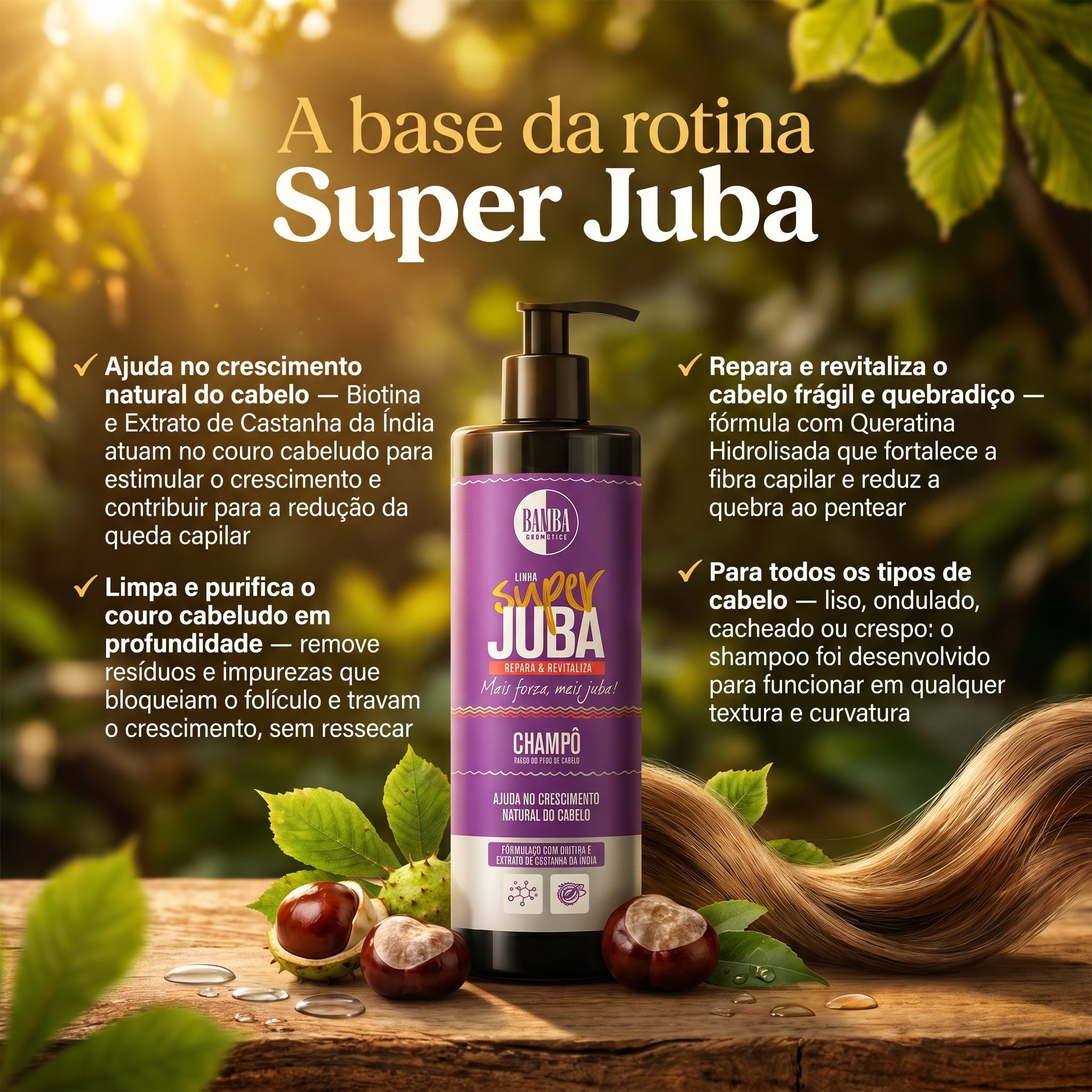 Bamba Super Juba Shampoo Repara & Revitaliza 500ml