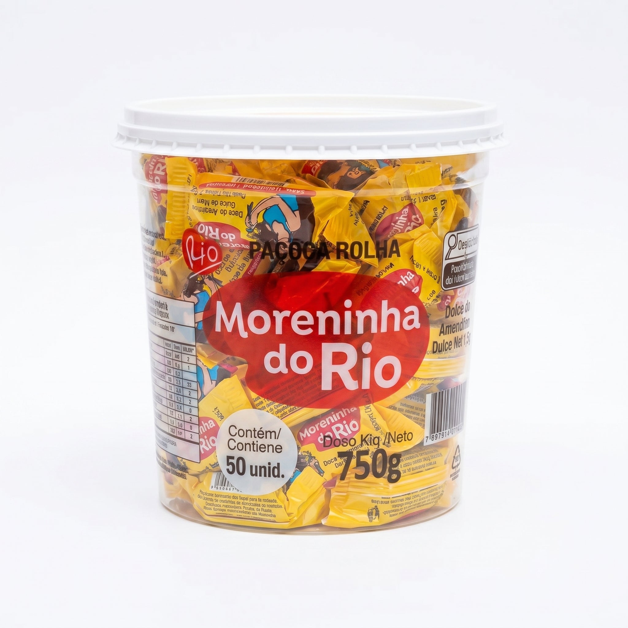 Rio Moreninha do Rio Paçoca Rolha Doce de Amendoim