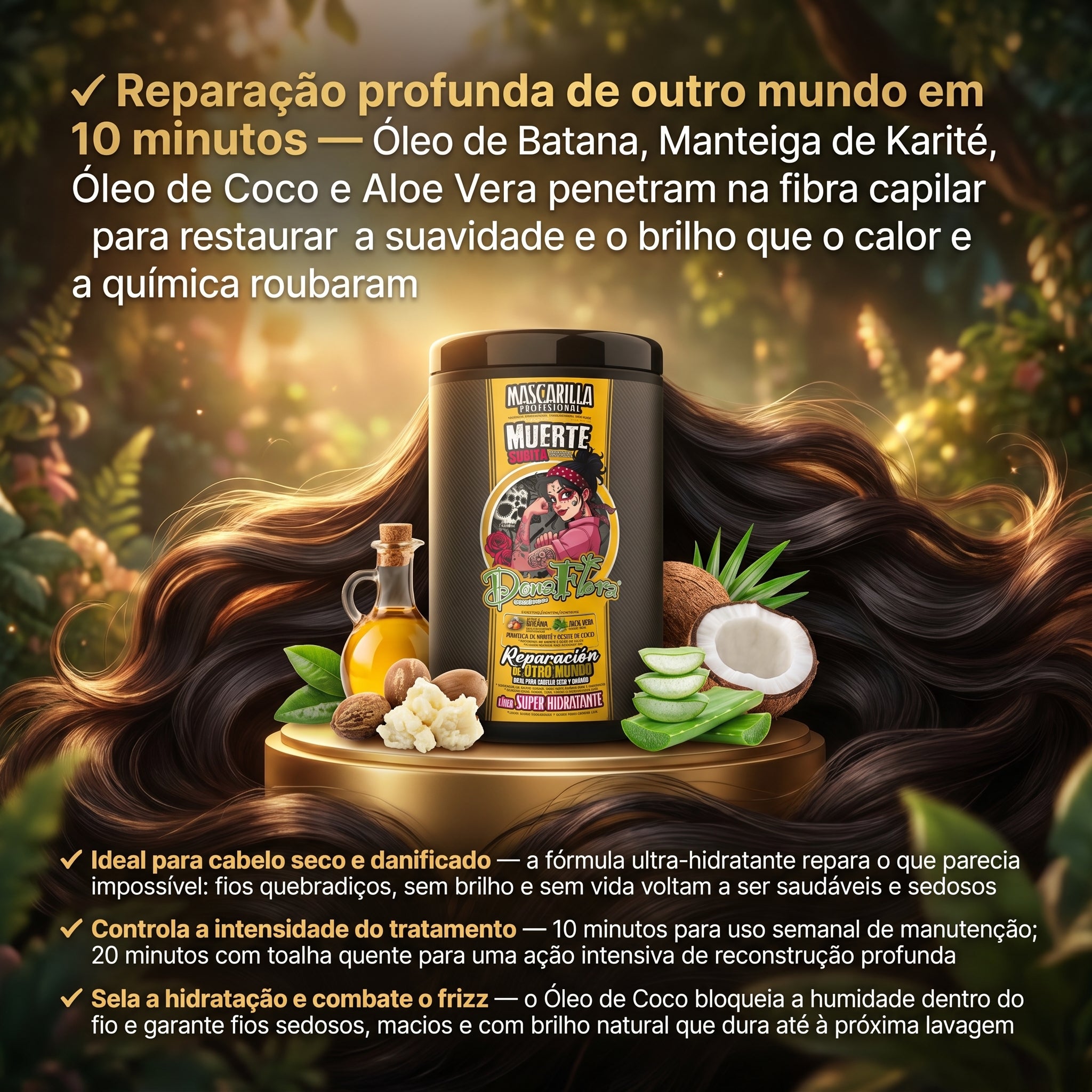 Dona Flora Muerte Súbita Máscara Capilar Super Hidratante 1000ml