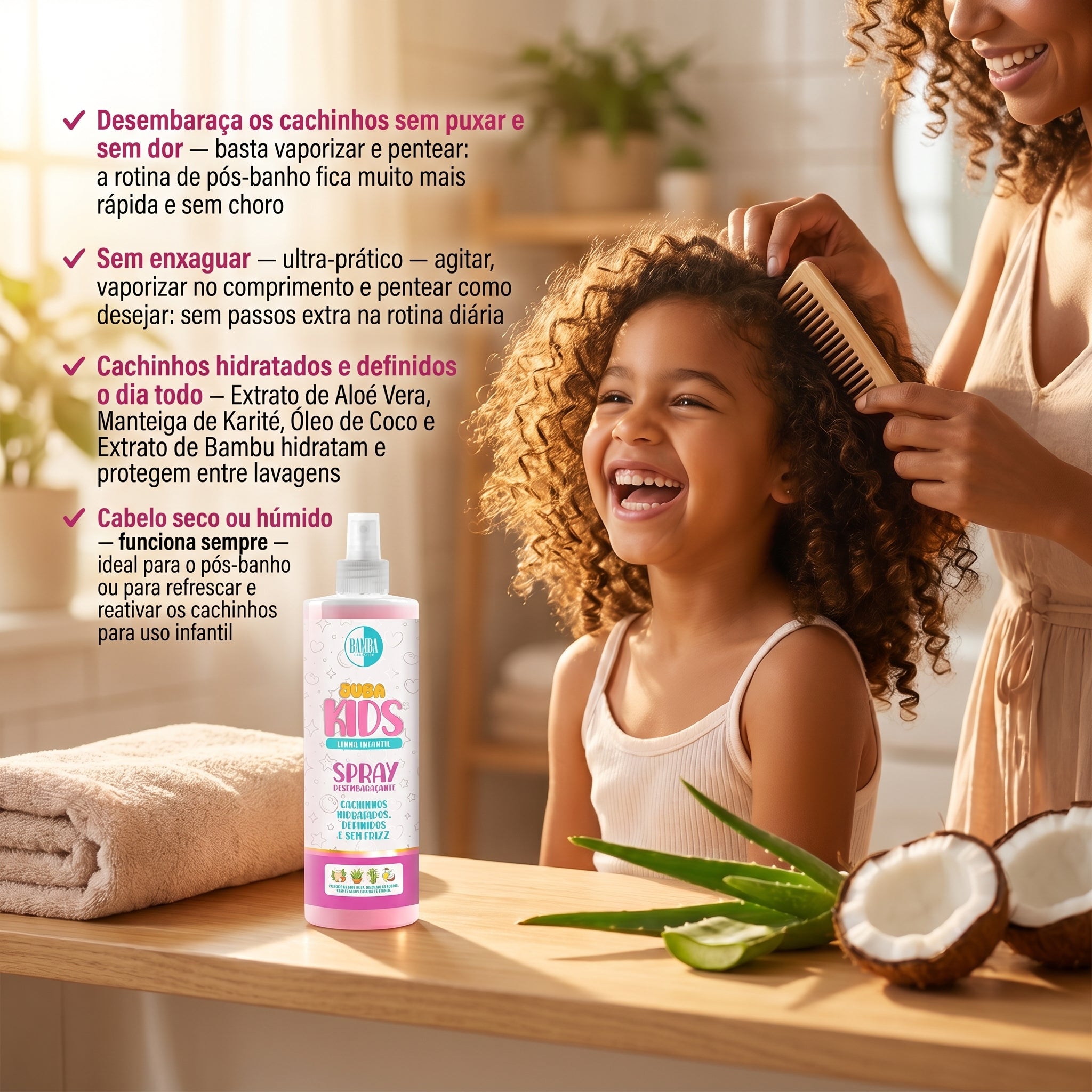 Bamba Juba Kids Spray Desembaraçante Infantil 500ml