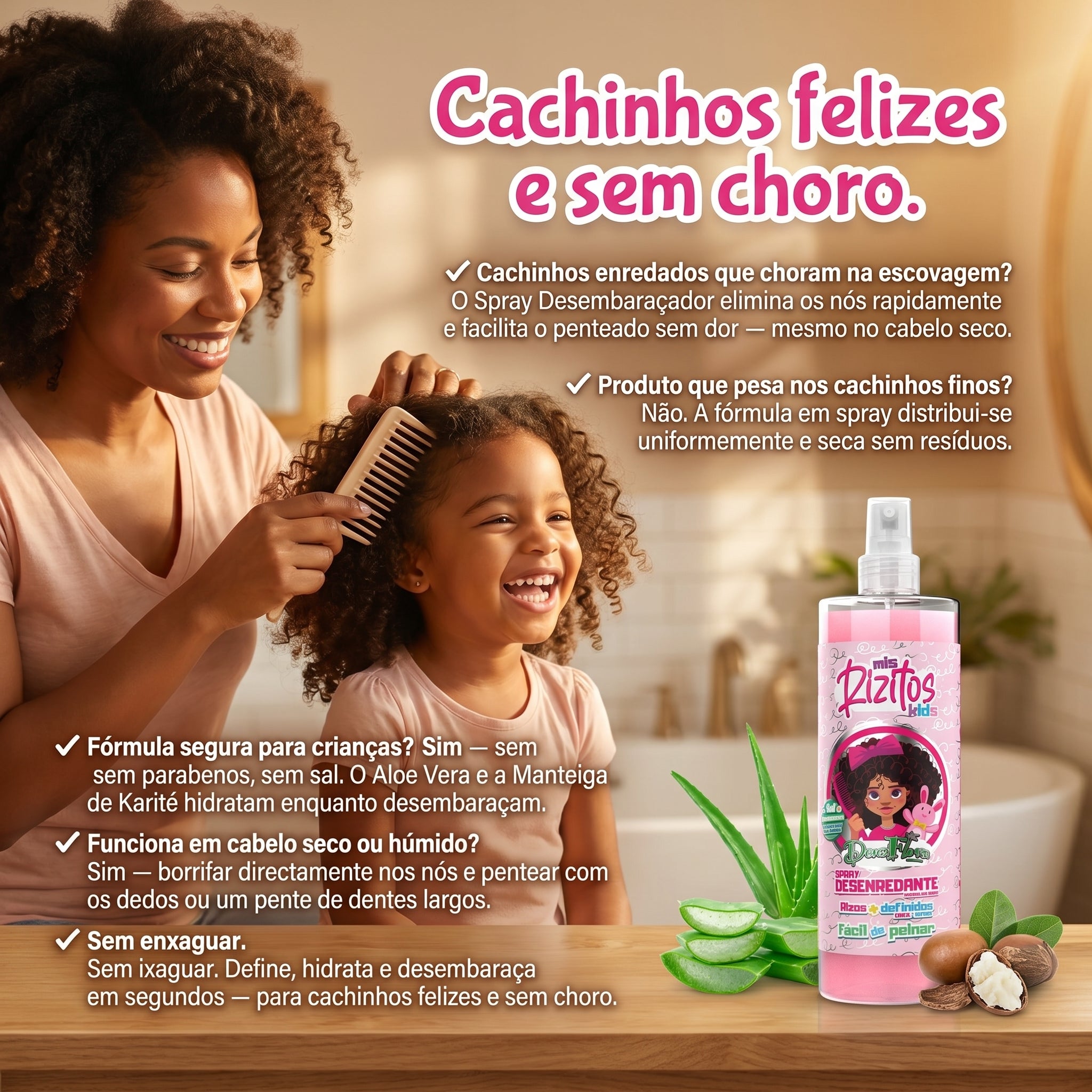 Dona Flora Kids Meus Cachinhos Spray Desembaraçador 500ml