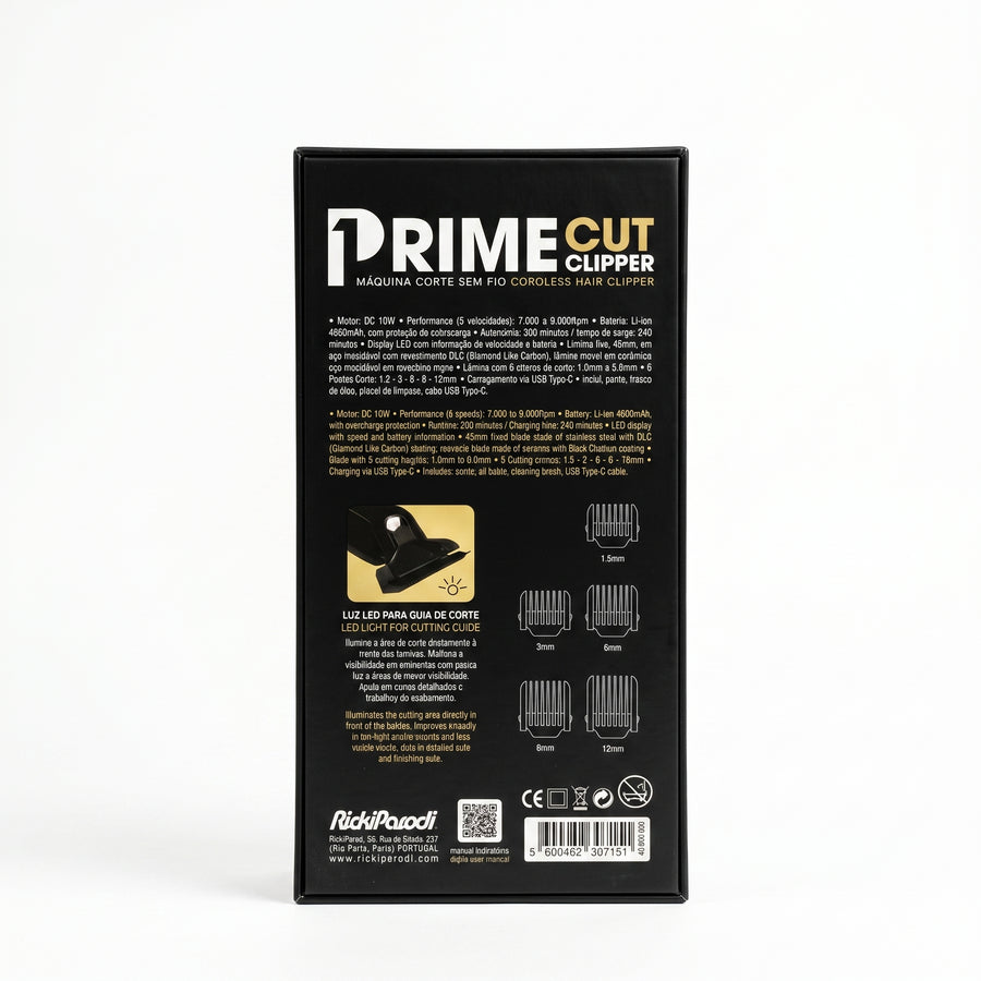 RickiParodi Prime Cut Clipper Máquina de Corte Sem Fio 9.000RPM