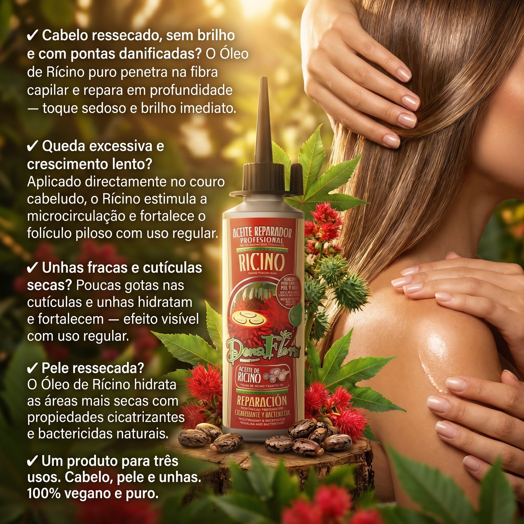 Dona Flora Rícino Óleo Reparador & Nutritivo 70ml