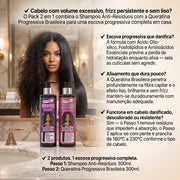 Dona Flora Magic Keratin Pack Escova Progressiva Brasileira 2x300ml