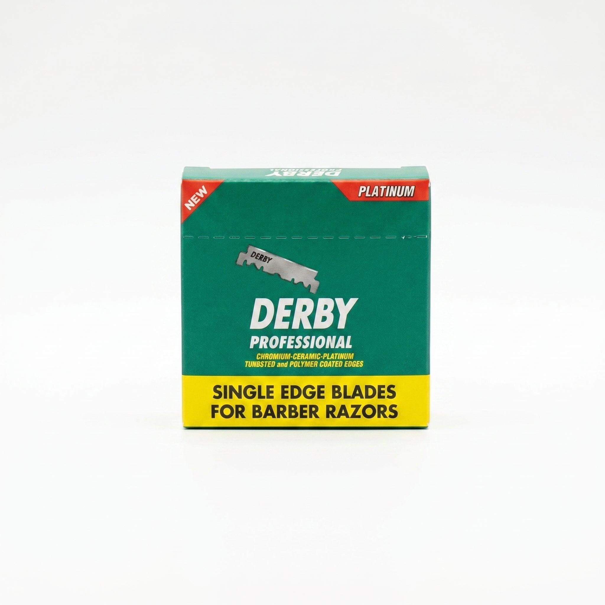 Derby Professional Platinum Lâminas Single Edge para Navalha de Barbeiro — 100 unidades