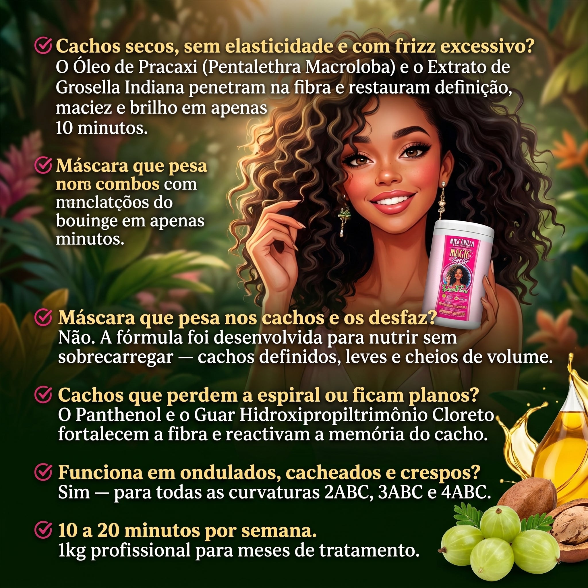 Dona Flora Magic Curls Máscara Capilar Definição & Volume 1kg