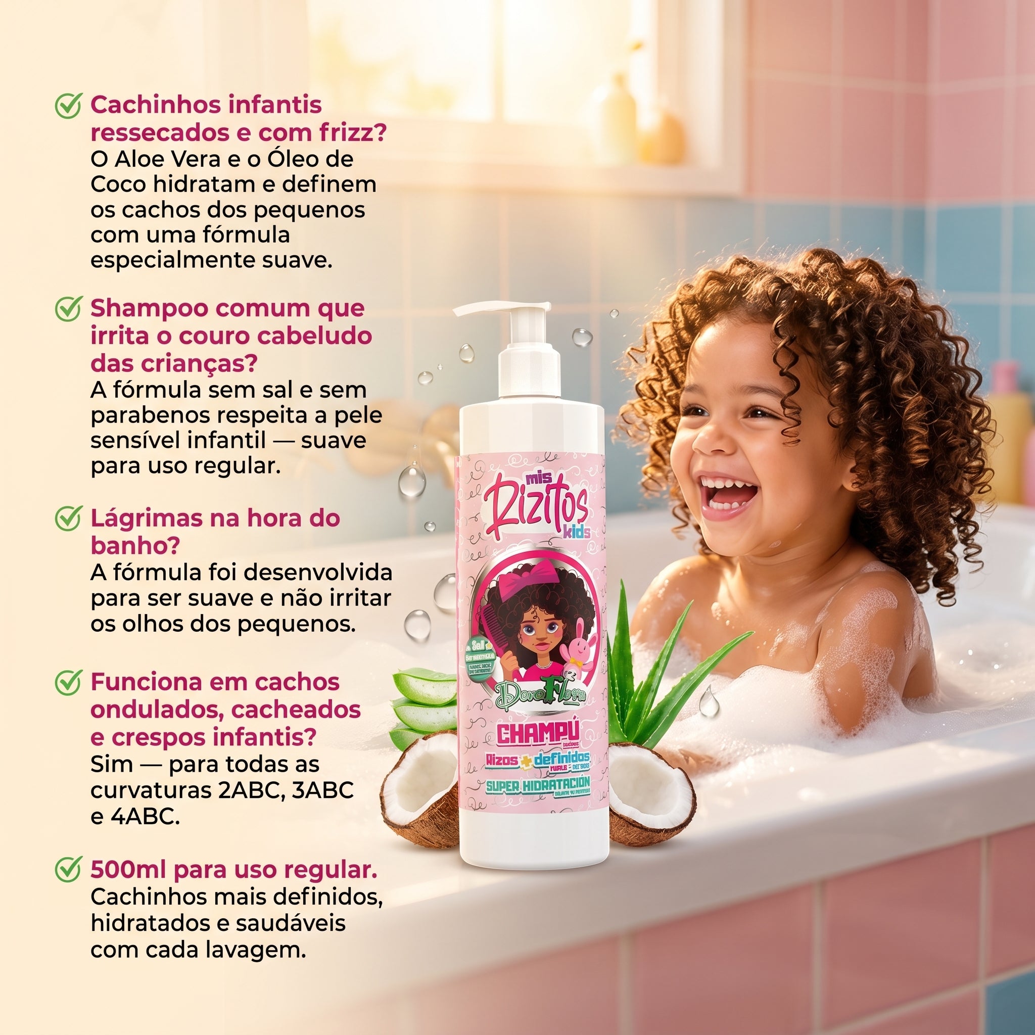 Dona Flora Kids Meus Cachinhos Shampoo Definição 500ml