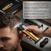 RickiParodi Prime Cut Clipper Máquina de Corte Sem Fio 9.000RPM