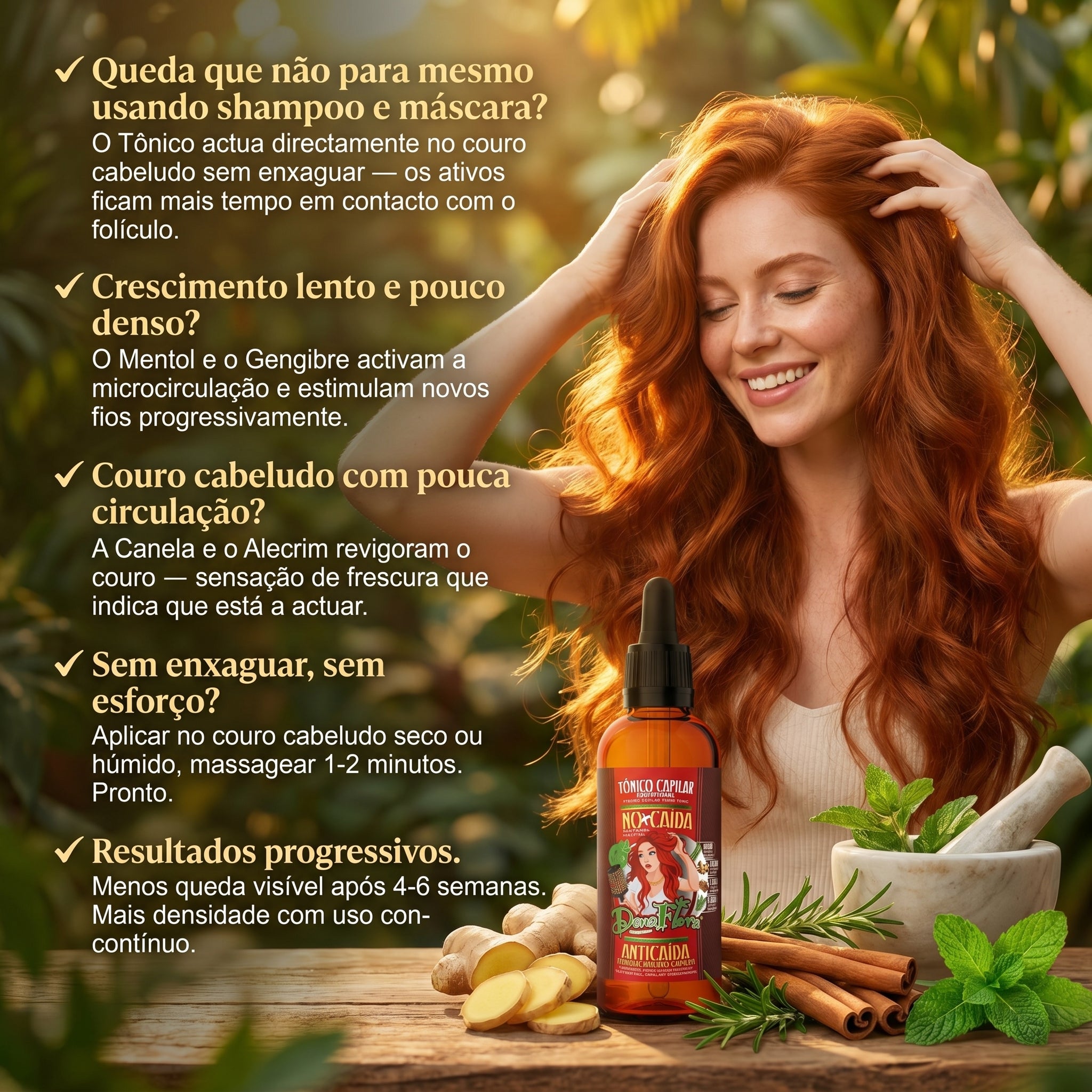 Dona Flora Não+Queda Tônico Capilar Anti-Queda & Crescimento 100ml