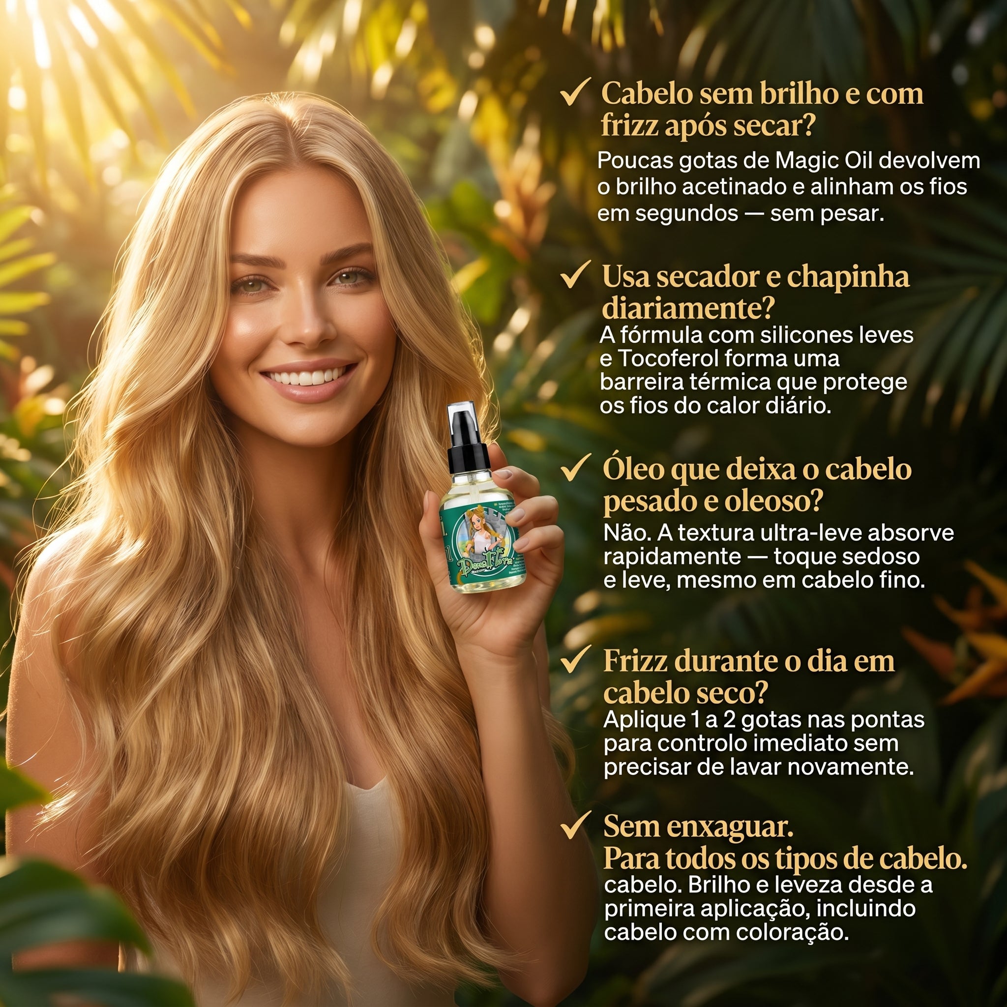 Dona Flora Rapunzel Magic Oil Brilho & Anti-Frizz 100ml