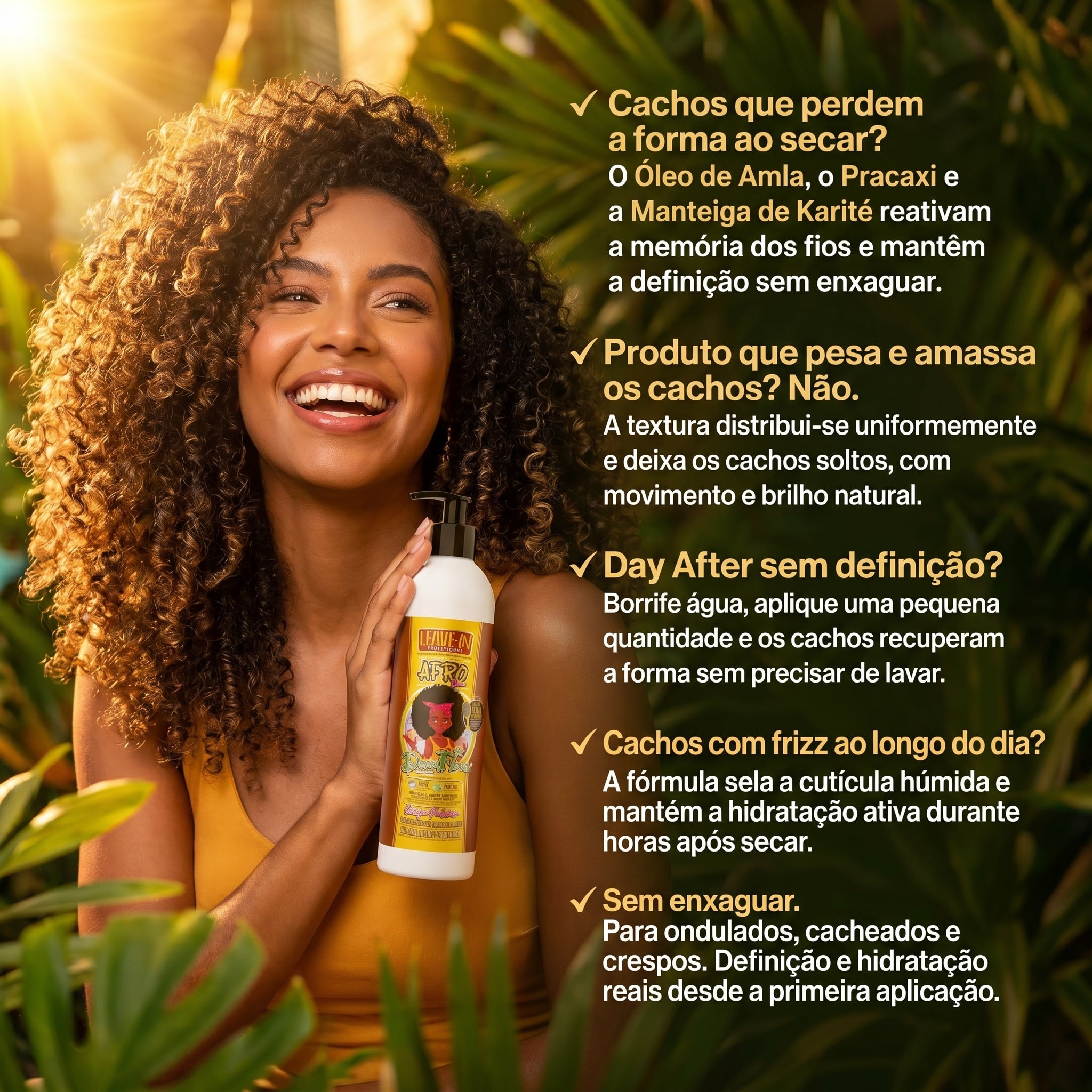 Dona Flora Afro Boom Leave-in Definição & Hidratação 500ml