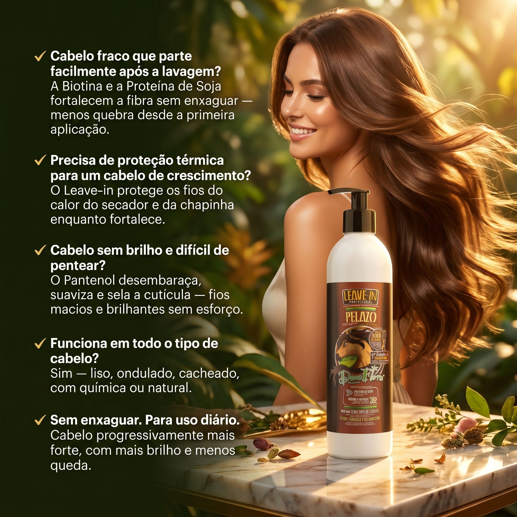 Dona Flora Crina de Cavalo Leave-in Fortalecimento 500ml