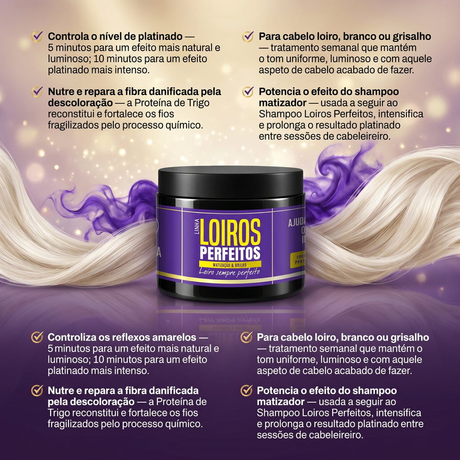 Bamba Loiros Perfeitos Máscara Capilar Matizador & Brilho 500ml