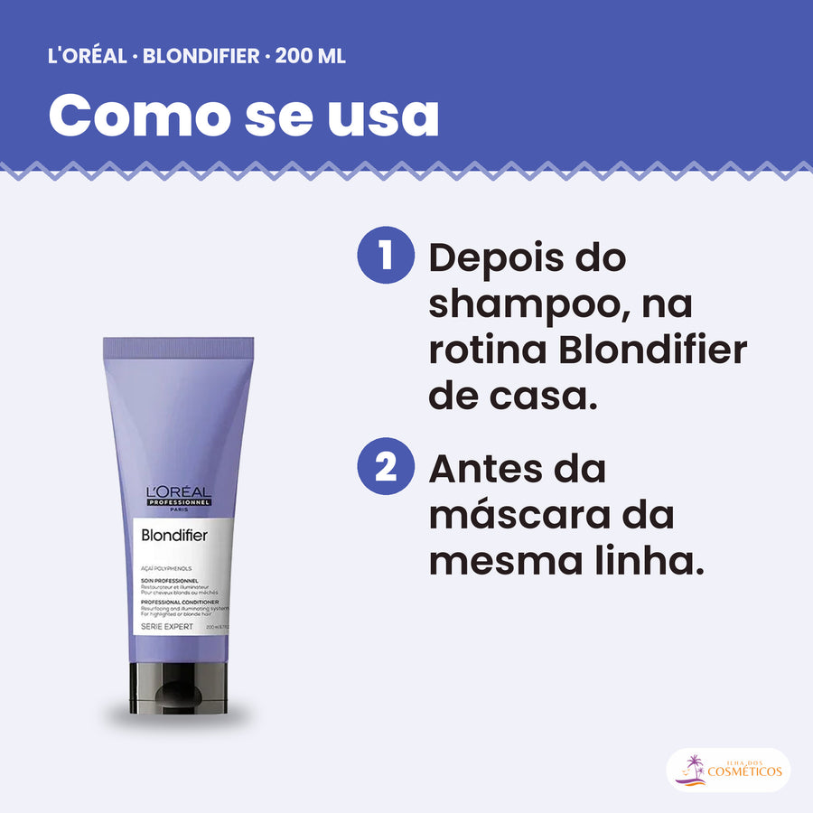 Como se usa o condicionador L'Oréal Professionnel Blondifier 200 ml, passo a passo