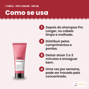 Como se usa o condicionador L'Oréal Professionnel Pro Longer 200 ml, passo a passo