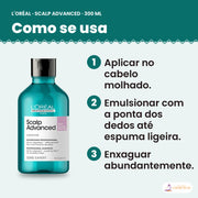 Como se usa: L'Oréal Professionnel Scalp Advanced Shampoo Calmante Couro Cabeludo Sensível 300ml