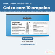 L'Oréal Professionnel Aminexil Advanced Advanced, a caixa com 10 ampolas de 6 ml
