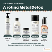 L'Oréal Professionnel Metal Detox Spray Pré-Tratamento 500 ml: a rotina da linha lado a lado