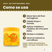 Como se usa a Oh My! Jelly Fruit Misturinha de caju 500 g, e quanto usar em cada comprimento