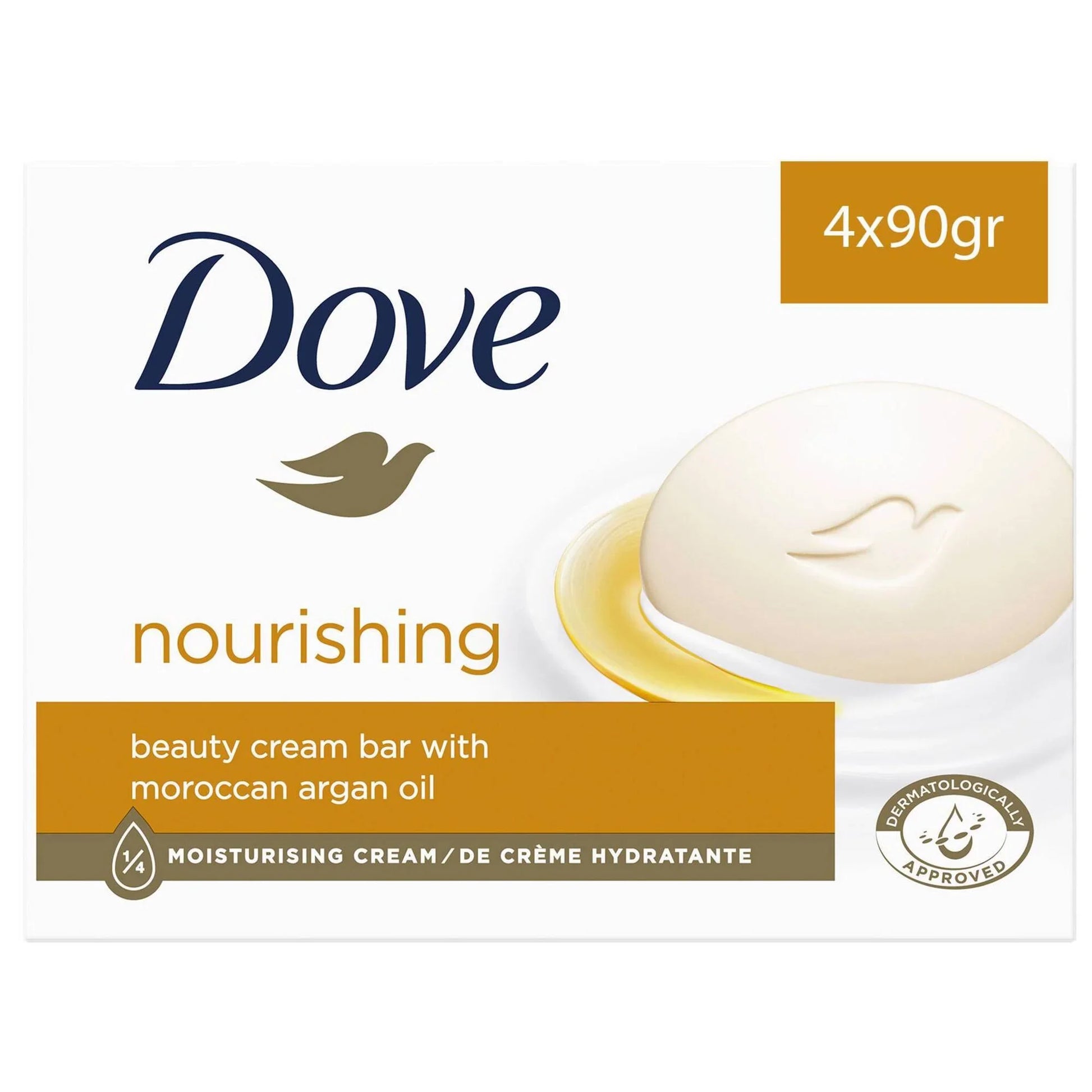 Dove Sabonete Sólido Hidratante Óleo de Argão 4x90g - Ilha dos cosméticos
