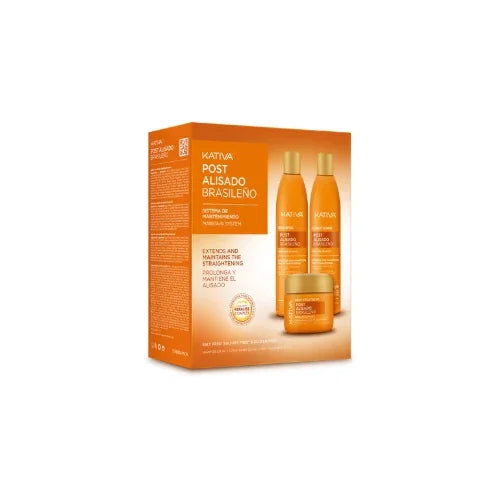 Kativa Post Alisado Kit 3 unidades Shampoo + Condicionador + Máscara - Ilha dos cosméticos