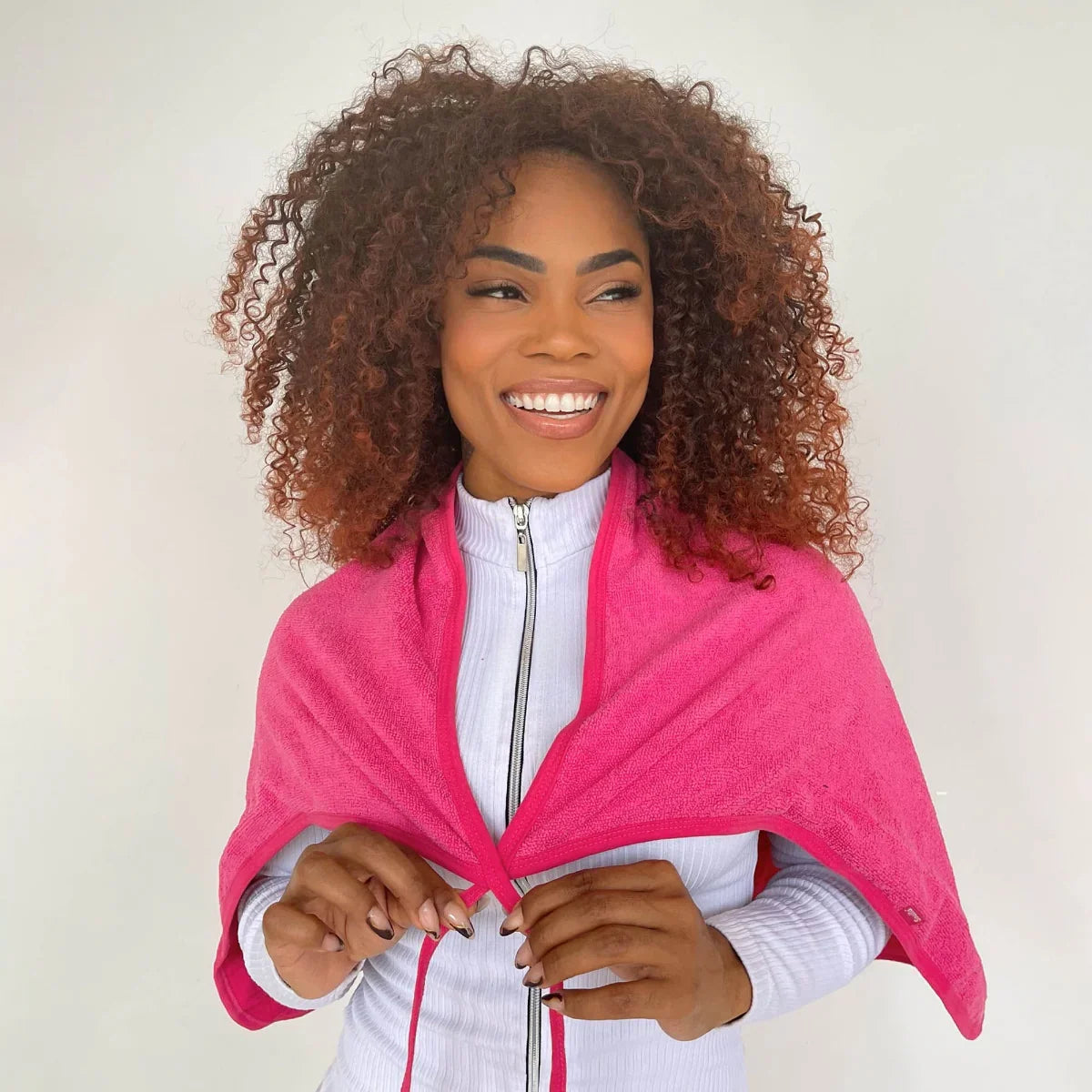 Soulta Toalha Pink Anti Frizz Grande – 100% Algodão – 55×75 com Botão