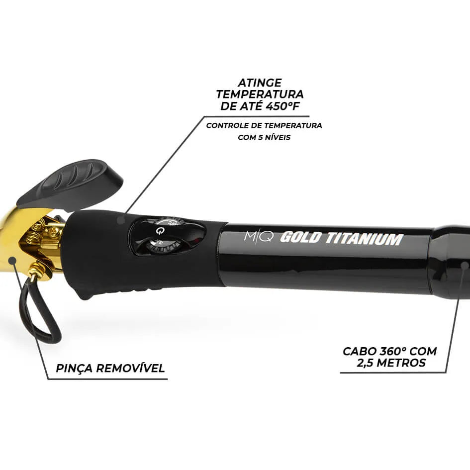 MQ Professional Modelador de Cachos Gold Titanium